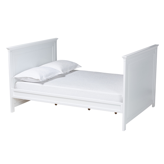 Baxton Studio Ceri Classic and Traditional White Finished Wood Full Size Daybed