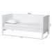 Baxton Studio Viva Classic and Traditional White Finished Wood Twin Size Daybed - Viva-White-Daybed-Twin