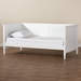 Baxton Studio Viva Classic and Traditional White Finished Wood Twin Size Daybed - Viva-White-Daybed-Twin