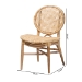 bali & pari Osaka Modern Bohemian Natural Brown Rattan Dining Chair - Osaka-Natural-DC