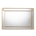 Baxton Studio Iara Modern Glam and Luxe Antique Goldleaf Finished Wood Accent Wall Mirror - RXW-10689