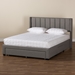 Baxton Studio Coronado Mid-Century Modern Transitional Grey Fabric Full Size 3-Drawer Storage Platform Bed - CF 9270-B-Coronado-B-Grey-Full