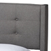 Baxton Studio Casol Mid-Century Modern Transitional Grey Fabric Upholstered Full Size Platform Bed - CF 9272-C-Vele-C-Grey-Full