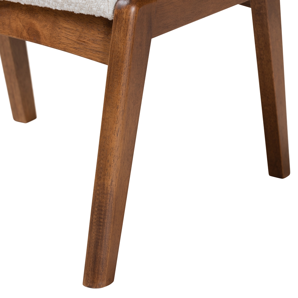 Quality Upholstered Furniture Small Footstool, Ottoman Walnut