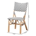 Baxton Studio Shai Modern French Grey and White Weaving and Natural Rattan Bistro Chair - BC007-Rattan-DC