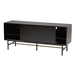 Baxton Studio Truett Modern Dark Brown Finished Wood and Two-Tone Black and Gold Metal TV Stand - LCF20271-Dark Brown-TV Stand