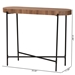 Baxton Studio Savion Modern Industrial Walnut Brown Finished Wood and Black Metal Console Table - LCF20448-Console Table