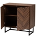 Baxton Studio Sadia Modern Walnut Brown Finished Wood Storage Cabinet - LCF20211282-Walnut-Cabinet