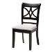 Baxton Studio Brooke Modern Grey Fabric and Dark Brown Finished Wood 5-Piece Dining Set - Brooke-Grey/Dark Brown-5PC Dining Set