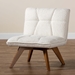 Baxton Studio Darielle Japandi Cream Boucle Fabric and Walnut Brown Finished Rubberwood Accent Chair - BBT5453-Maya-Cream/Walnut-CC