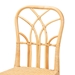 bali & pari Monaco Modern Bohemian Oak Brown Finished Mahogany Wood and Natural Rattan Dining Chair - Monaco-Rattan-DC