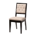 Baxton Studio Kai Modern Sand Fabric and Dark Brown Finished Wood 5-Piece Dining Set - Kai-Sand/Dark Brown-5PC Dining Set