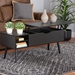 Baxton Studio Roden Modern Two-Tone Black and Espresso Brown Finished Wood Coffee Table with Lift-Top Storage Compartment - LCF20211257-Wenge-CT