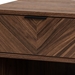 Baxton Studio Sadia Modern Walnut Brown Finished Wood and Black Metal 1-Drawer End Table - LCF20211284-Walnut-ET