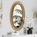 Baxton Studio Rogier Modern Glam and Luxe Antique Goldleaf Metal Accent Wall Mirror - RXW-10054