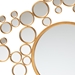 Baxton Studio Castiel Modern Glam and Luxe Antique Goldleaf Metal Bubble Accent Wall Mirror - RXW-10057