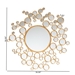 Baxton Studio Castiel Modern Glam and Luxe Antique Goldleaf Metal Bubble Accent Wall Mirror - RXW-10057