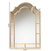 Baxton Studio Bedivere Modern Glam and Luxe Antique Goldleaf Metal Accent Wall Mirror - RXW-10738