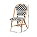 bali & pari Ambre Modern French Black and White Weaving Natural Rattan 2-Piece Bistro Chair Set - BC003-Rattan-DC