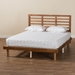Baxton Studio Lucine Mid-Century Modern Ash Walnut Finished Wood Full Size Platform Bed - Lucine-Ash Walnut-Full