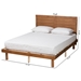 Baxton Studio Daina Mid-Century Modern Ash Walnut Finished Wood Full Size Platform Bed - Daina-Ash Walnut-Full