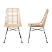 bali & pari Manhattan Modern Bohemian Natural Brown Rattan and Black Metal 2-Piece Dining Chair Set - Manhattan-Rattan/Black-DC