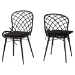 Baxton Studio Sabelle Modern Bohemian Black Finished Rattan and Metal 2-Piece Dining Chair Set
