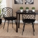bali & pari Sabelle Modern Bohemian Black Finished Rattan and Metal 2-Piece Dining Chair Set - Santa1-Black Rattan-DC