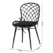bali & pari Sabelle Modern Bohemian Black Finished Rattan and Metal 2-Piece Dining Chair Set - Santa1-Black Rattan-DC