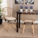 bali & pari Sabelle Modern Bohemian Natural Brown Finished Teak Wood and Greywashed Rattan 2-Piece Dining Chair Set - Santa1-Light Grey Rattan-DC
