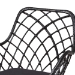 bali & pari Ballerina Modern Bohemian Black Finished Rattan and Metal 2-Piece Dining Chair Set - Balerina1-Black Rattan-DC