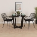 bali & pari Ballerina Modern Bohemian Black Finished Rattan and Metal 2-Piece Dining Chair Set - Balerina1-Black Rattan-DC