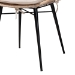 bali & pari Brenna Modern Bohemian Greywashed Rattan and Black Metal 2-Piece Dining Chair Set - Bianca-Light Grey Rattan-DC
