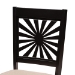 Baxton Studio Olympia Modern Beige Fabric and Espresso Brown Finished Wood 6-Piece Dining Set - RH386C-Sand/Dark Brown-6PC Dining Set