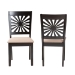 Baxton Studio Olympia Modern Beige Fabric and Espresso Brown Finished Wood 2-Piece Dining Chair Set - RH386C-Sand/Dark Brown-DC-2PK