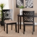 Baxton Studio Olympia Modern Beige Fabric and Espresso Brown Finished Wood 2-Piece Dining Chair Set - RH386C-Sand/Dark Brown-DC-2PK
