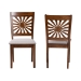 Baxton Studio Olympia Modern Grey Fabric and Walnut Brown Finished Wood 2-Piece Dining Chair Set - RH386C-Grey/Walnut-DC-2PK