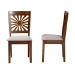 Baxton Studio Olympia Modern Grey Fabric and Walnut Brown Finished Wood 2-Piece Dining Chair Set - RH386C-Grey/Walnut-DC-2PK