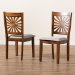 Baxton Studio Olympia Modern Grey Fabric and Walnut Brown Finished Wood 2-Piece Dining Chair Set - RH386C-Grey/Walnut-DC-2PK