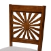 Baxton Studio Olympia Modern Grey Fabric and Walnut Brown Finished Wood 5-Piece Dining Set - RH386C-Grey/Walnut-5PC Dining Set