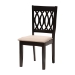 Baxton Studio Florencia Modern Beige Fabric and Espresso Brown Finished Wood 7-Piece Dining Set - RH388C-Sand/Dark Brown-7PC Dining Set