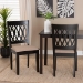 Baxton Studio Florencia Modern Beige Fabric and Espresso Brown Finished Wood 2-Piece Dining Chair Set - RH388C-Sand/Dark Brown-DC-2PK