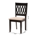 Baxton Studio Florencia Modern Beige Fabric and Espresso Brown Finished Wood 2-Piece Dining Chair Set - RH388C-Sand/Dark Brown-DC-2PK
