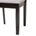 Baxton Studio Florencia Modern Grey Fabric and Espresso Brown Finished Wood 2-Piece Dining Chair Set - RH388C-Grey/Dark Brown-DC-2PK