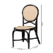 bali & pari Ayana Mid-Century Modern Two-Tone Black and Natural Brown Rattan Dining Chair - Ayana-Rattan-DC