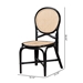 bali & pari Ayana Mid-Century Modern Two-Tone Black and Natural Brown Rattan Dining Chair - Ayana-Rattan-DC