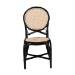 bali & pari Ayana Mid-Century Modern Two-Tone Black and Natural Brown Rattan Dining Chair - Ayana-Rattan-DC