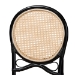 bali & pari Ayana Mid-Century Modern Two-Tone Black and Natural Brown Rattan Dining Chair - Ayana-Rattan-DC