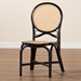 bali & pari Ayana Mid-Century Modern Two-Tone Black and Natural Brown Rattan Dining Chair - Ayana-Rattan-DC