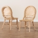 bali & pari Jelita Modern Bohemian Natural Brown Rattan 2-Piece Dining Chair Set - Jelita-Rattan-DC